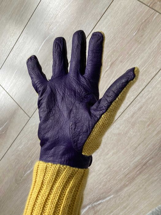 Etro Milano Cashmere женски ръкавици от кашмир и кожа размер 8