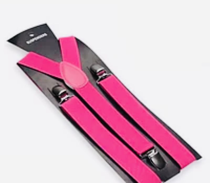 Подтяжки розовые