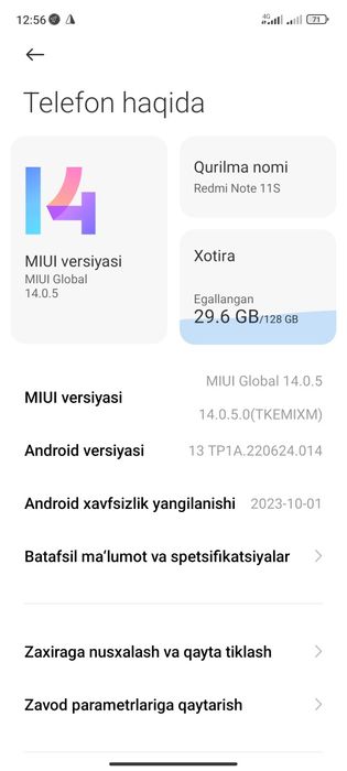 Redmi note 11S holati Alo Narxi 1.3 umuman kami yoʻq