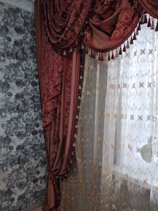 Комплект штор с ламбрекеном