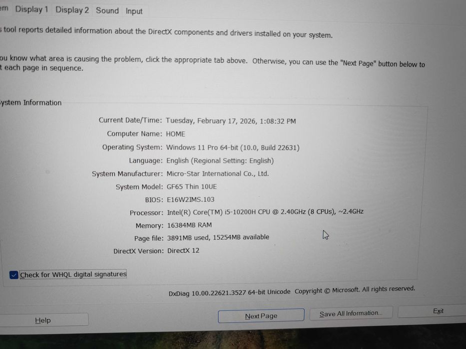MSI GF65 Thin  i5-10200H , 16gb ram , RTX3060 Magazin CashGen Nitro