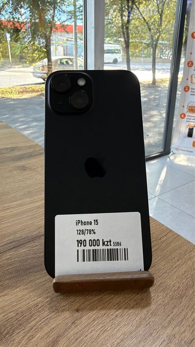 iPhone 15•128GB/78%Black  Айфон 15•128Гб/78%Черный