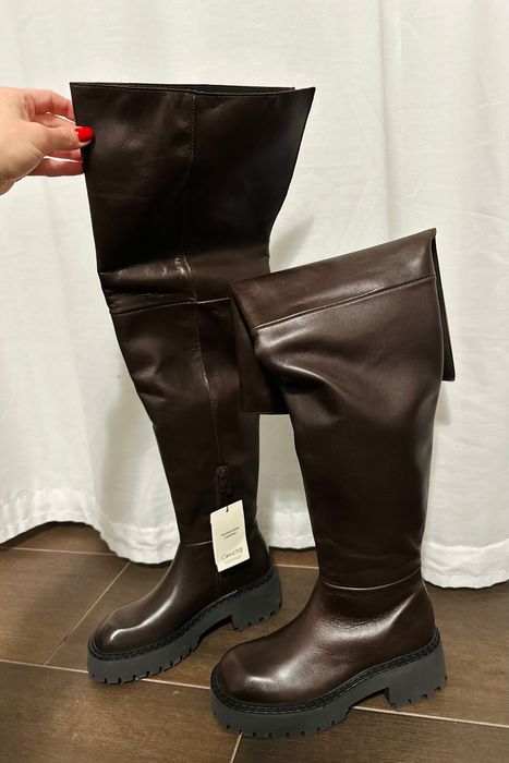 Чисто нови ботуши телешка кожа