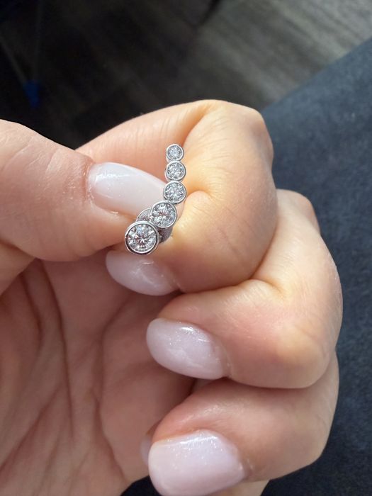 Сережки с муассанитом. Новые.