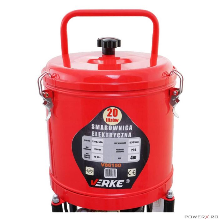 Pompa electrica pentru gresat, puterea motor 1100 W, capacitate 20