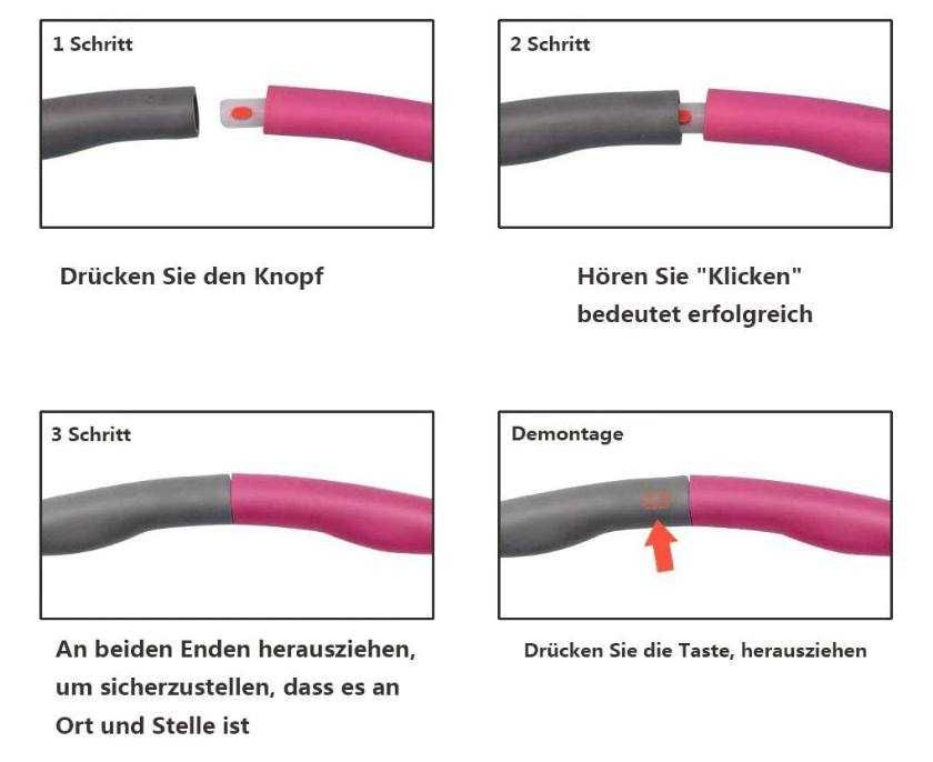 Intipal boyu 1108 Хула-хуп разглобяем с дизайн на вълни, 8 секции