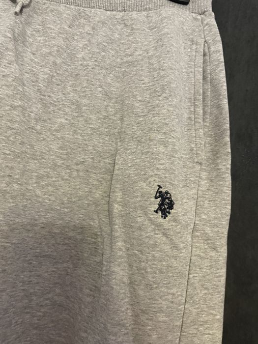 Pantaloni trening U.S. Polo Assn. gri melanj mărimea L