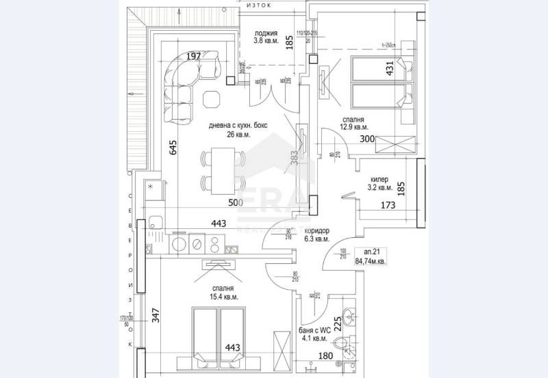 Тристаен апартамент за продажба, в новострояща се сграда, Цветен кварт