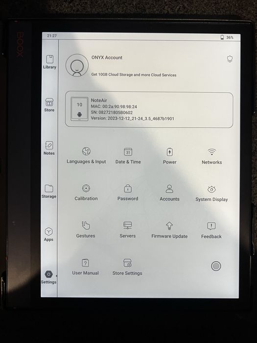Boox Note Air електронен четец таблет