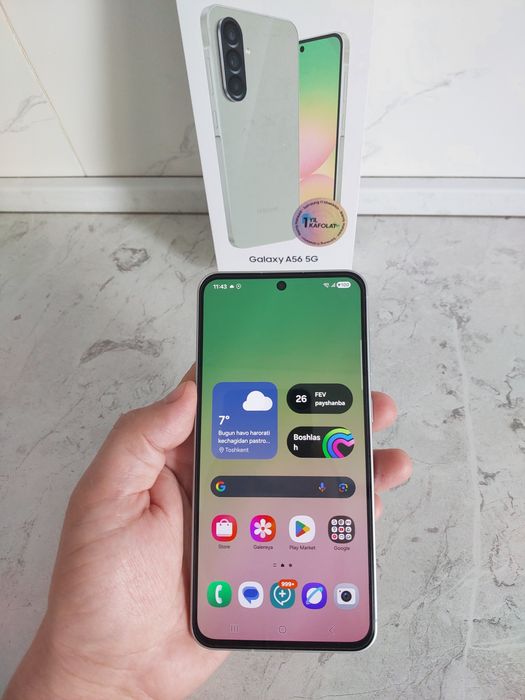 Samsung A56 8/256 Ideal Holat | Karobka | IMEI registratsiya | 5G