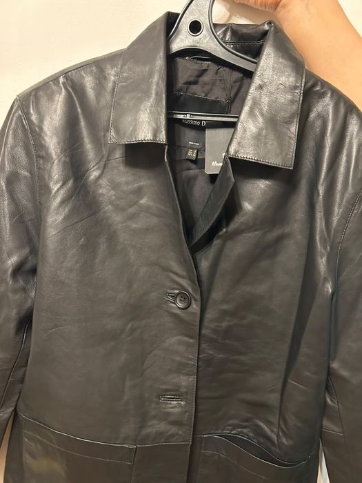 Massimo Dutti пиджак женский кожаный