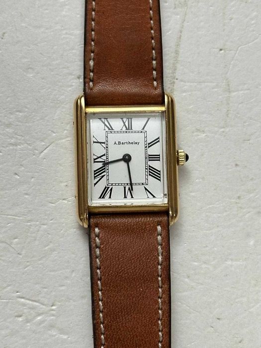 CEAS AUR 18K - A. BARTHELAY TANK (Cartier) - Mecanic - 25 x 32 mm - Unisex - 16g. - Vintage !
