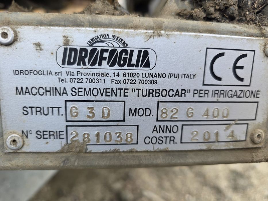 Tambur irigații Idrofoglia 82/400