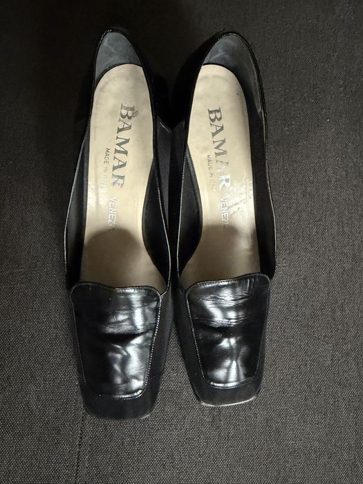 Pantofi Vintage Bamar Venezia-Made in Italy- Piele lăcuită & Mesh