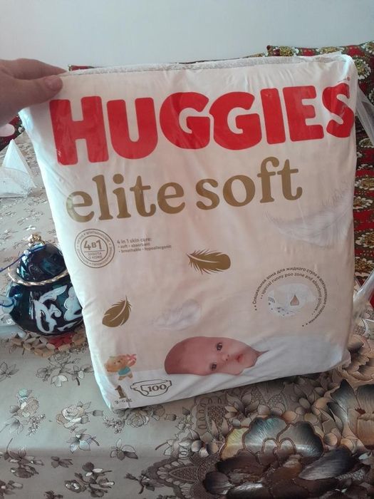Huggies elite soft 1 -razmer orginali yangi tug'ilgan chaqaloqlar uçun
