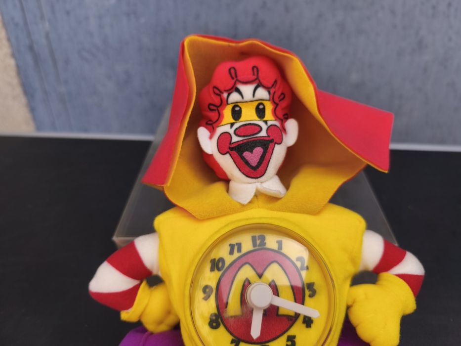 винтидж плюшен настолен часовник с Роналд Макдоналд