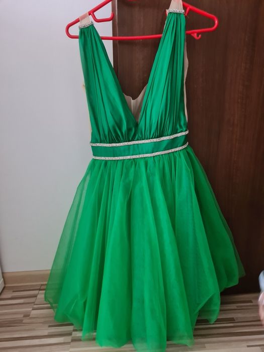 Vând rochie de ocazie verde smarald xs/s