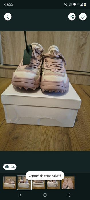 Adidași off white oddsy roz