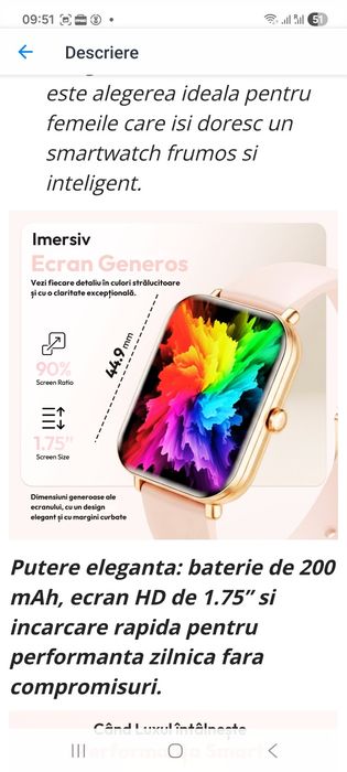 Ceas Smartwatch dama