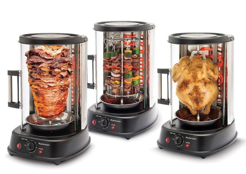 ГАРАНЦИЯ! Вертикален грил за пиле на грил и шишове 1800W