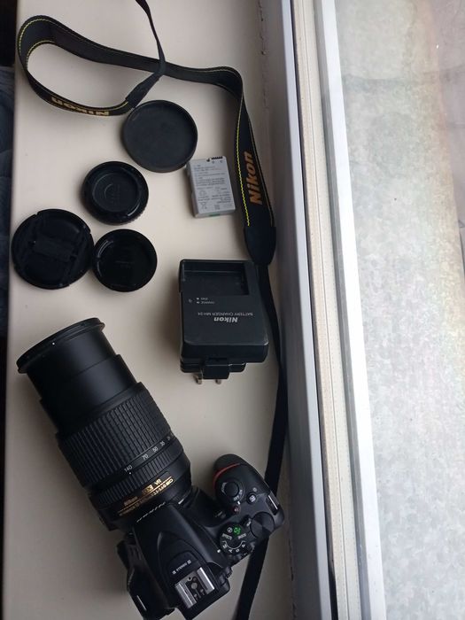 Nikon D5600 с объективом 18-140 мм (есть пример фотографии)