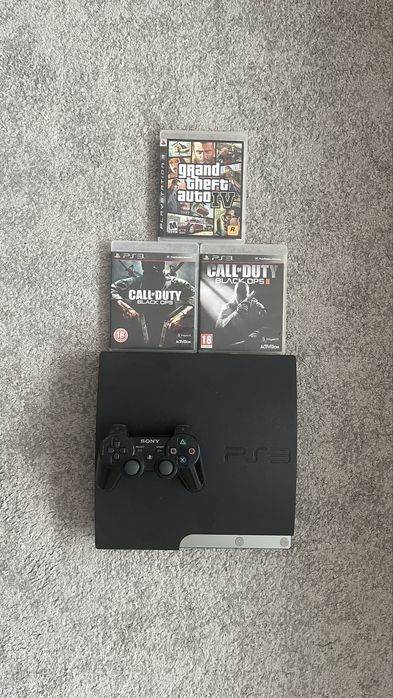 Playstation 3 Slim (PS3 Slim)/ Плейстейшън 3 + 4 игри