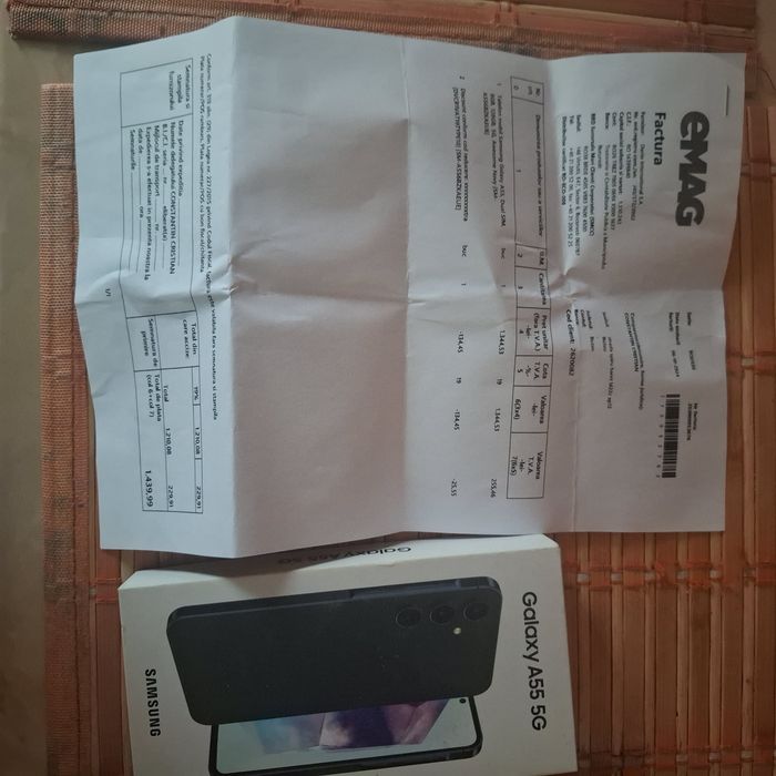 Vand telefon Samsung Galaxy A 55 ,5G in garanție cu acte