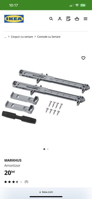 Vand 4 amortizoare IKEA - MARKHUS pentru 4 sertare