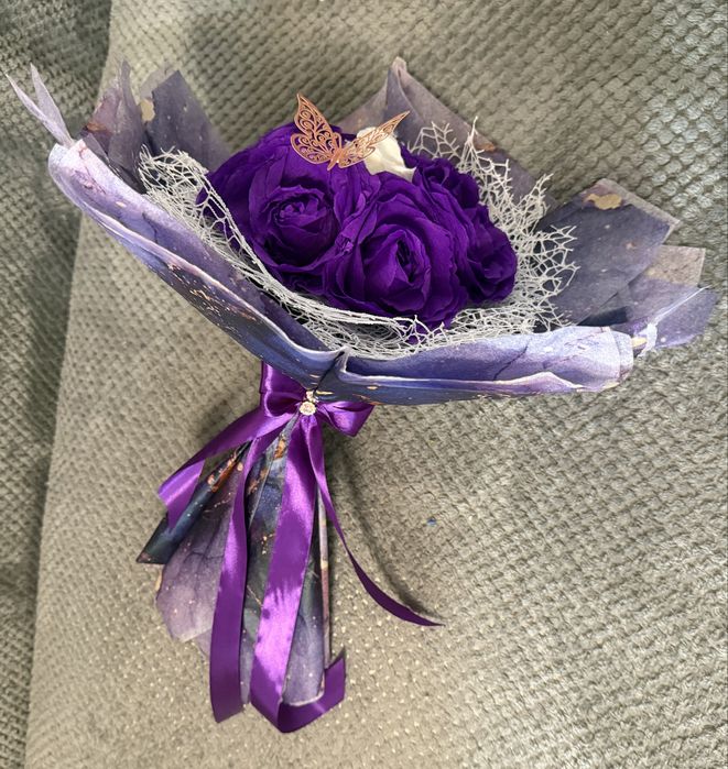 Buchet trandafiri handmade