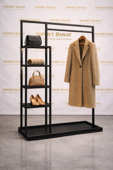 Suport metalic magazine haine textile showroom