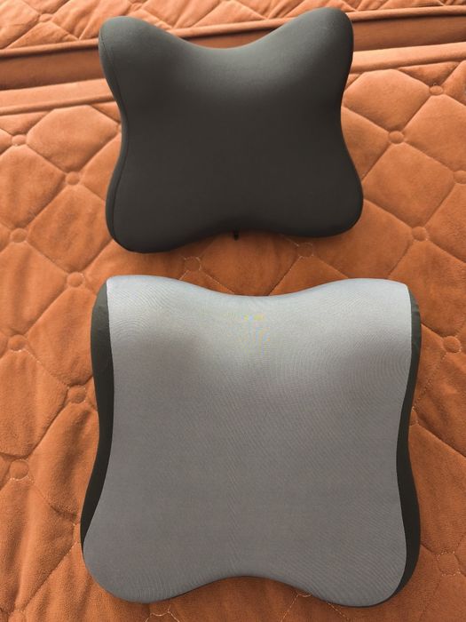 Черни и сиви автомобилни възглавници за врата от мемори пяна