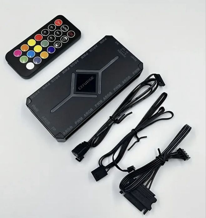 Fan Controller HUB alb/negru aRGB cu telecomanda