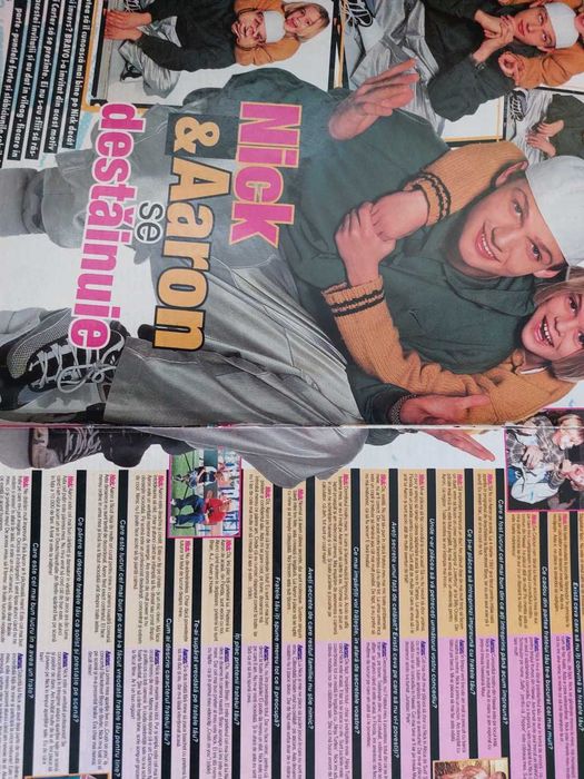 Revista Bravo Romania anii 90 cu the Nick si Aaron carter nr 6 1998
