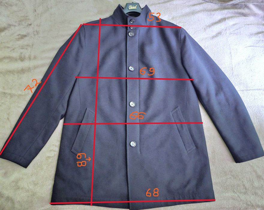 BOSS - Модерно вълнено палто