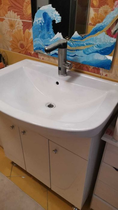 chiuveta mare lavoar baie si masca mdf