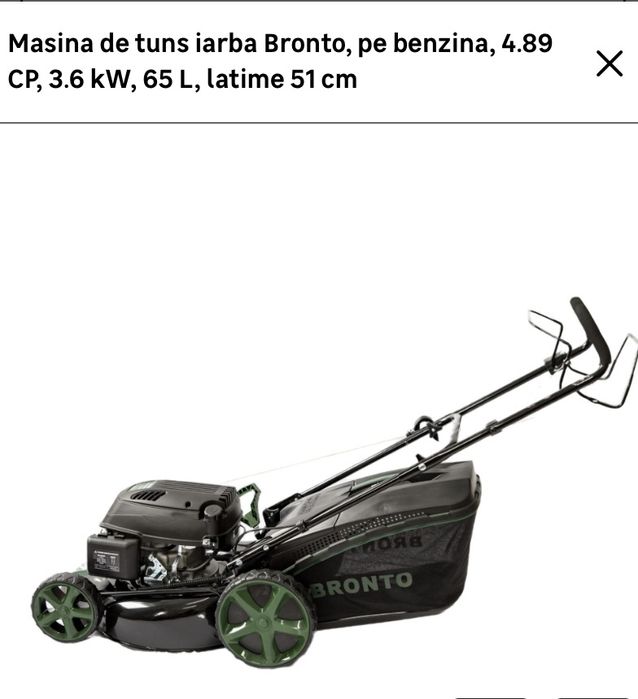 Masina tuns iarba Bronto , cu tractiune spate