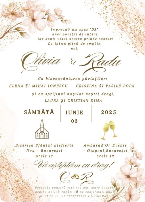 Invitatii nunta la 1 leu