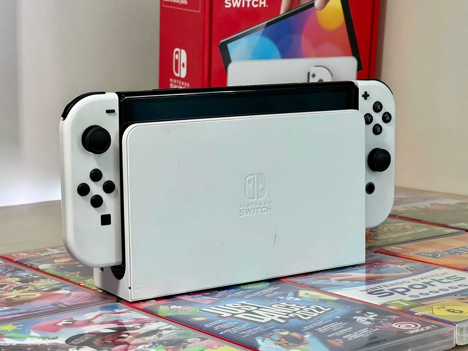 Nintendo Switch OLED+Controller+26 Jocuri+Husa