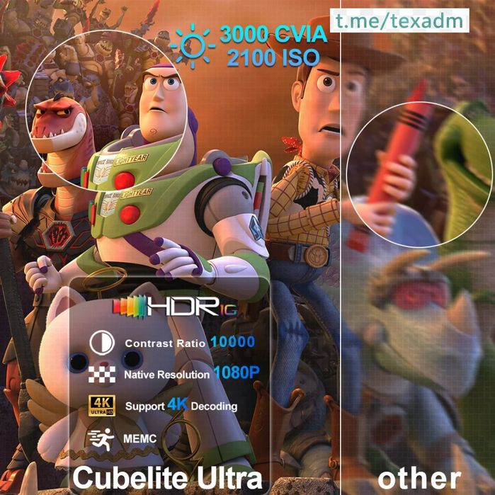 Проектор projector Everycom Cubilite Ultra 4K* proyektor TV LG samsung