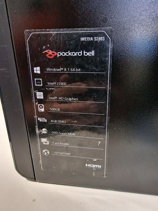 Mini PC Packard Bell Imedia S2883 | Intel J1900, 4GB RAM, Win 10