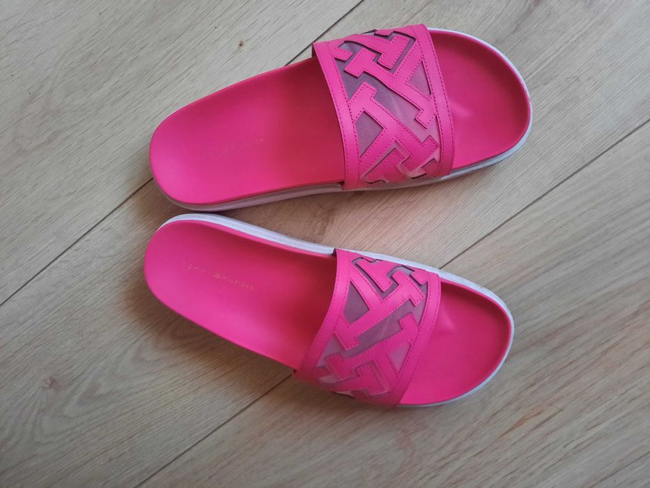 Papuci Tommy Hilfiger piele naturala 40