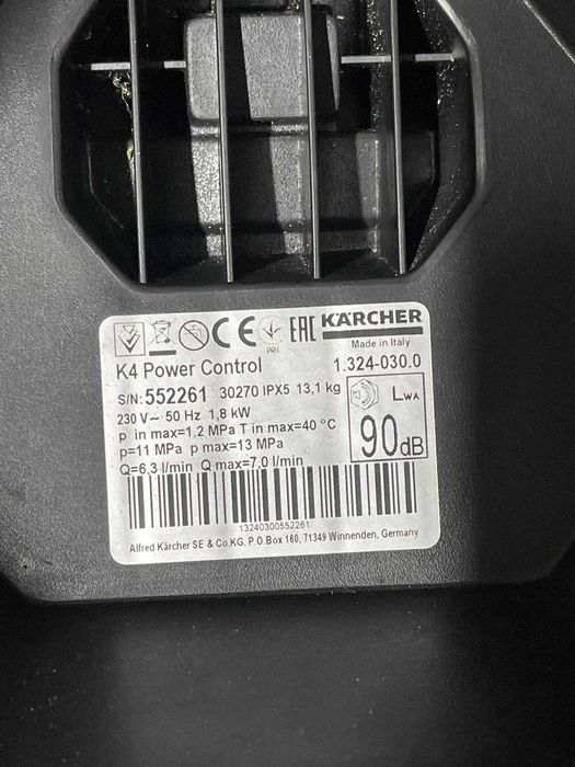 Aparat de spălat cu presiune Kärcher K 4 Power Control - pentru piese