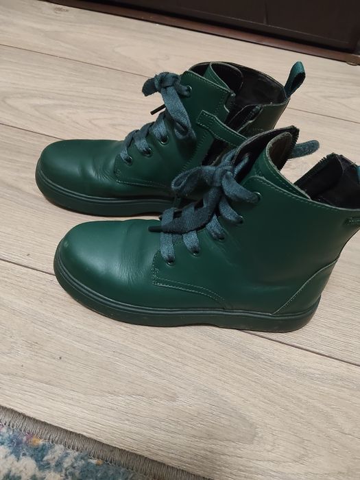 Ghete piele naturala verde închis Nr 35