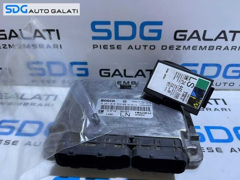 Kit Pornire ECU Calculator Motor Cip Cheie si Imobilizator Opel Astra G 1.7 CDTI 59KW 80CP 1997 - 2004 Cod 24467018 0281010859