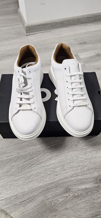 BOSS Sneakers Piele Albă – Noi, Marimea 42, Made in Portugal