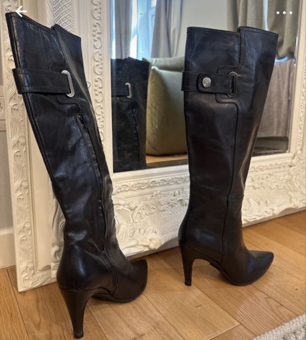 Cizme toc piele naturala 38