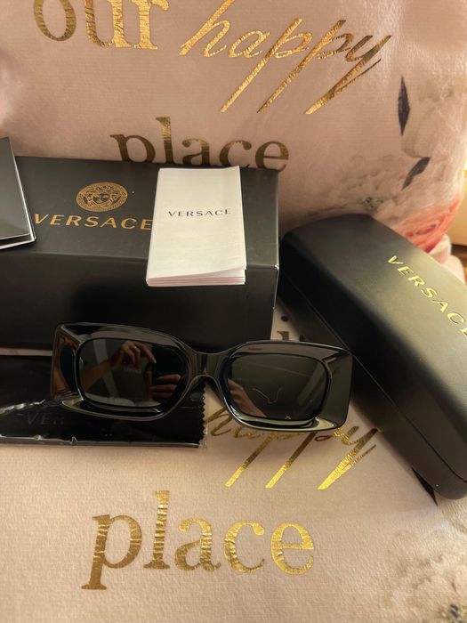 Versace Feminini Ochelari de soare cu Negru Cadru și Negru Lentilă