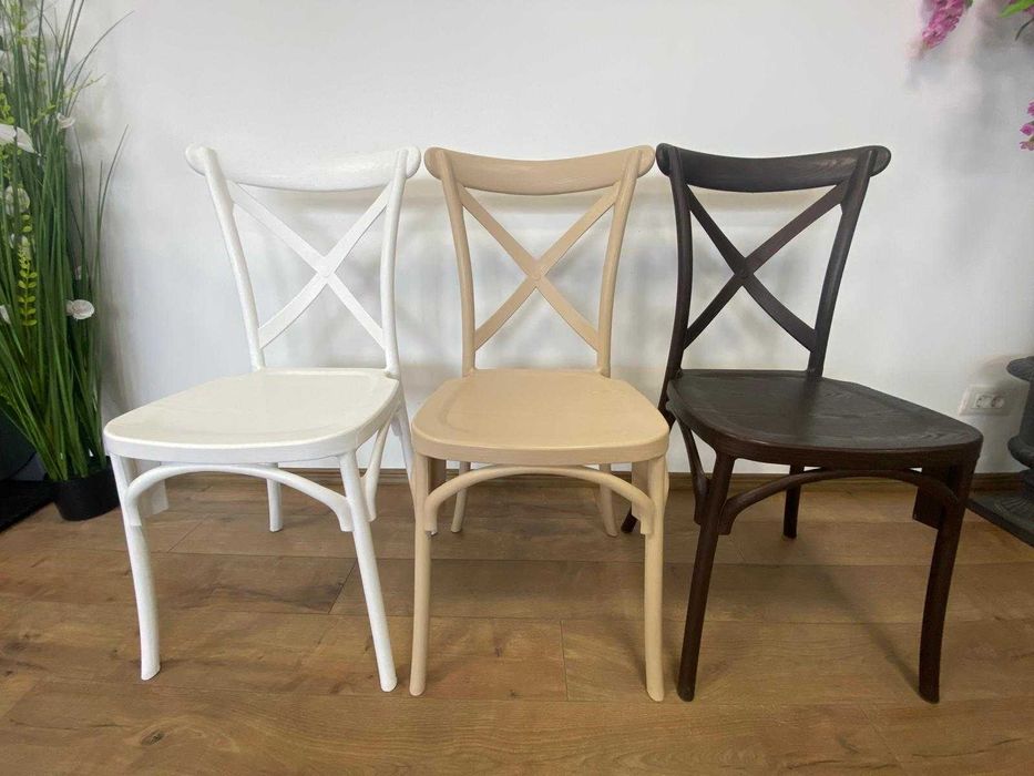 Scaune aspect lemn HoReCa, evenimente,restaurant Crossback Pilgrim