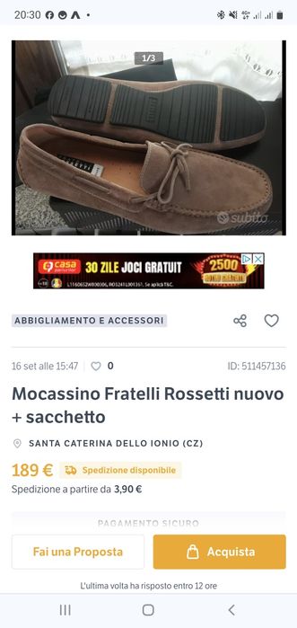 Mocasini barbati 43 Fratelli Rossetti