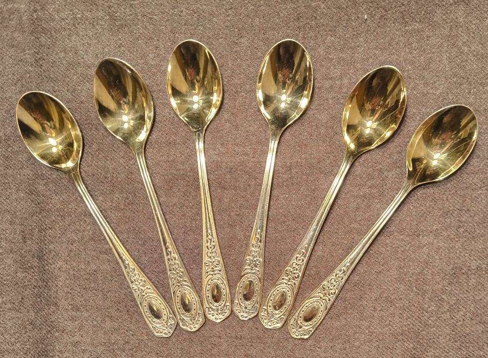 Ложечки чайные позолоченные